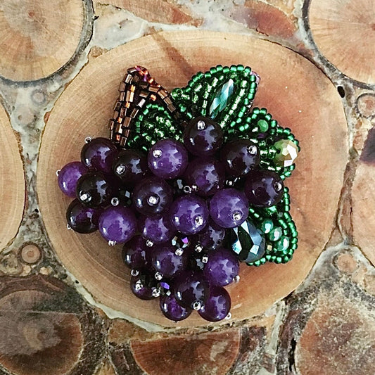 Uvas - Broche