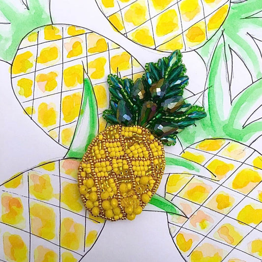 Piña - Broche